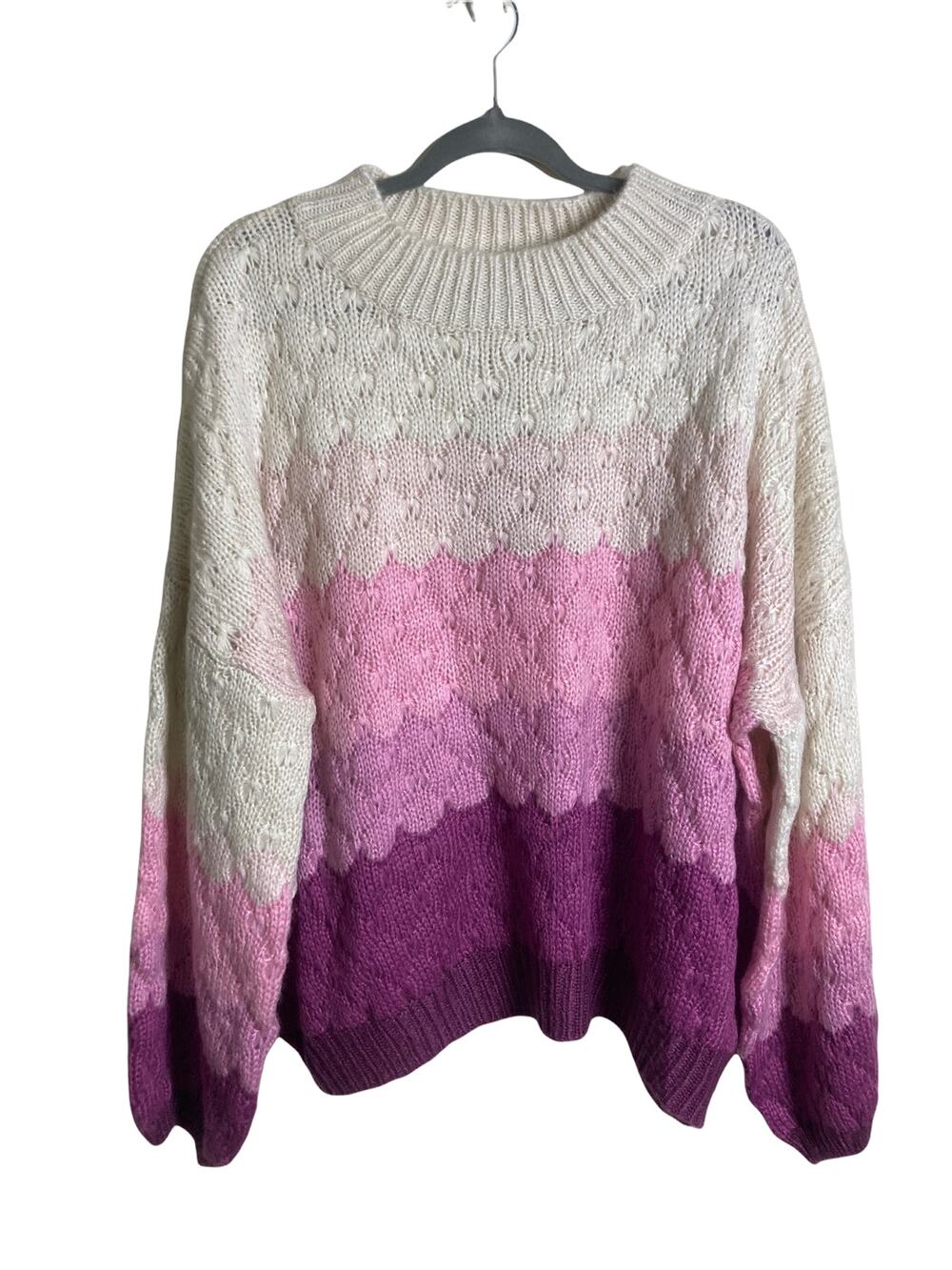 Listicle Pink Ombre Sweater L